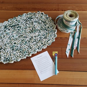 Crocheted Rug Kit- Green Variegated