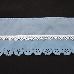 Scalloped Country Blue Decorative Vintage Trim - 5 Yards