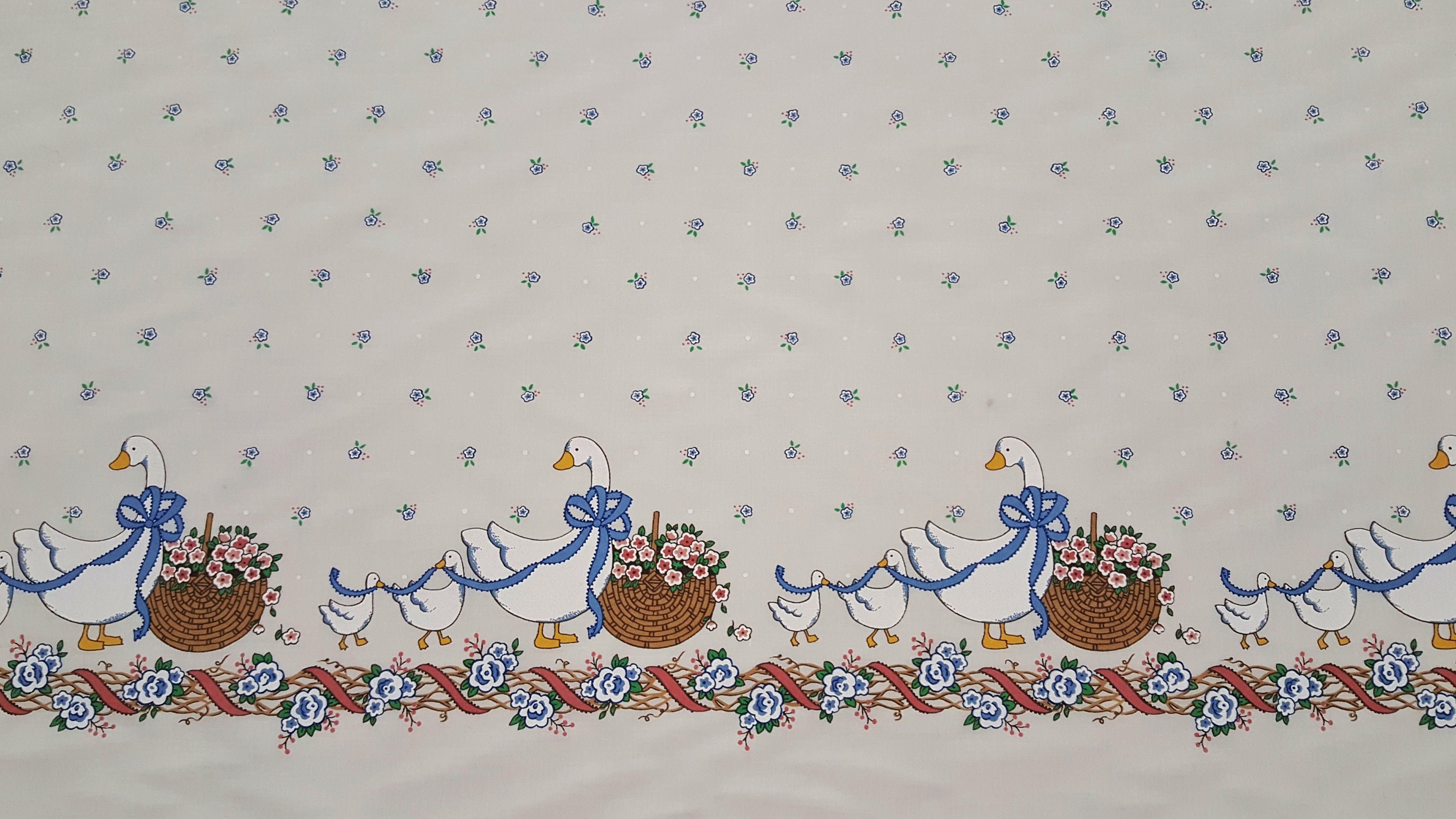 Discount Fabric DRAPERY Goose Border Print By The Yard Etsy