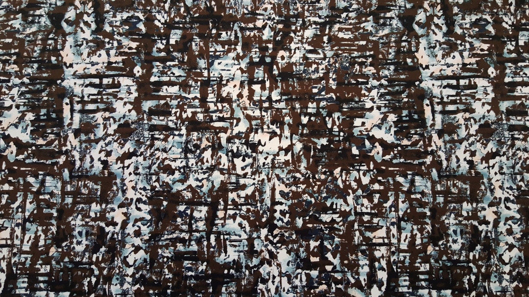 Discount Fabric UPHOLSTERY Black, Light Blue, Peach, Blue Gray, Dark