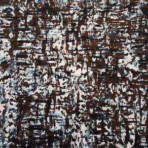 Discount Fabric UPHOLSTERY Black, Light Blue, Peach, Blue Gray, Dark Brown & Winter White