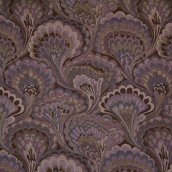 Discount Fabric TAPESTRY Lavender, Gold, Blue Gray & Dusty Purple Fanfare Upholstery - 2 Yards or 4 Yards