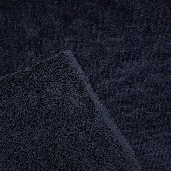 Navy Terry Velour Fabric - 1 5/8 Yard or 2 1/3 Yard