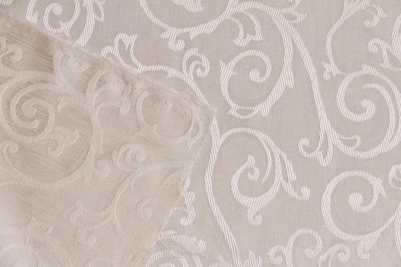 Discount Fabric JACQUARD Oatmeal Maze Drapery