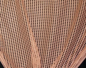 Discount Fabric OPEN WEAVE DRAPERY Salmon Honeycomb - By the Yard