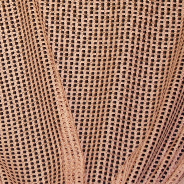 Discount Fabric OPEN WEAVE DRAPERY Salmon Honeycomb - By the Yard