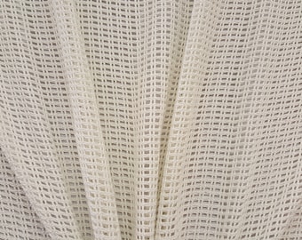 Discount Fabric OPEN WEAVE DRAPERY Cream Crocheted By the Yard