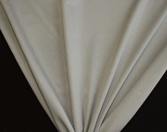 Silver Moire Drapery Fabric - By The Yard