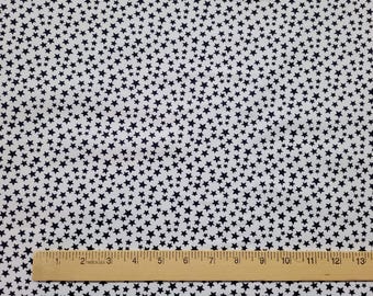 Patriotic Stars Navy/White Print 100% Cotton Fabric - 1 3/4 Yard Piece