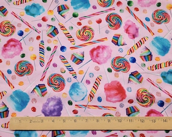Rainbow Candy Mixed Print 100% Cotton Fabric - By The Yard
