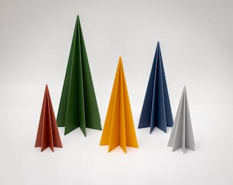 Modern Christmas Tree | Geometric Holiday Decor | Minimalist Tabletop Decoration | Mid Century Mantle Accent