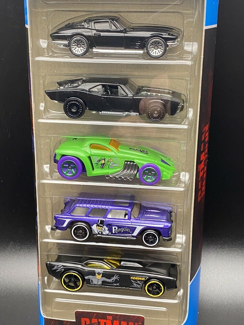 Hot Wheels 2022 the Batman Movie DC Batmobile 5pack Corvette Etsy Norway