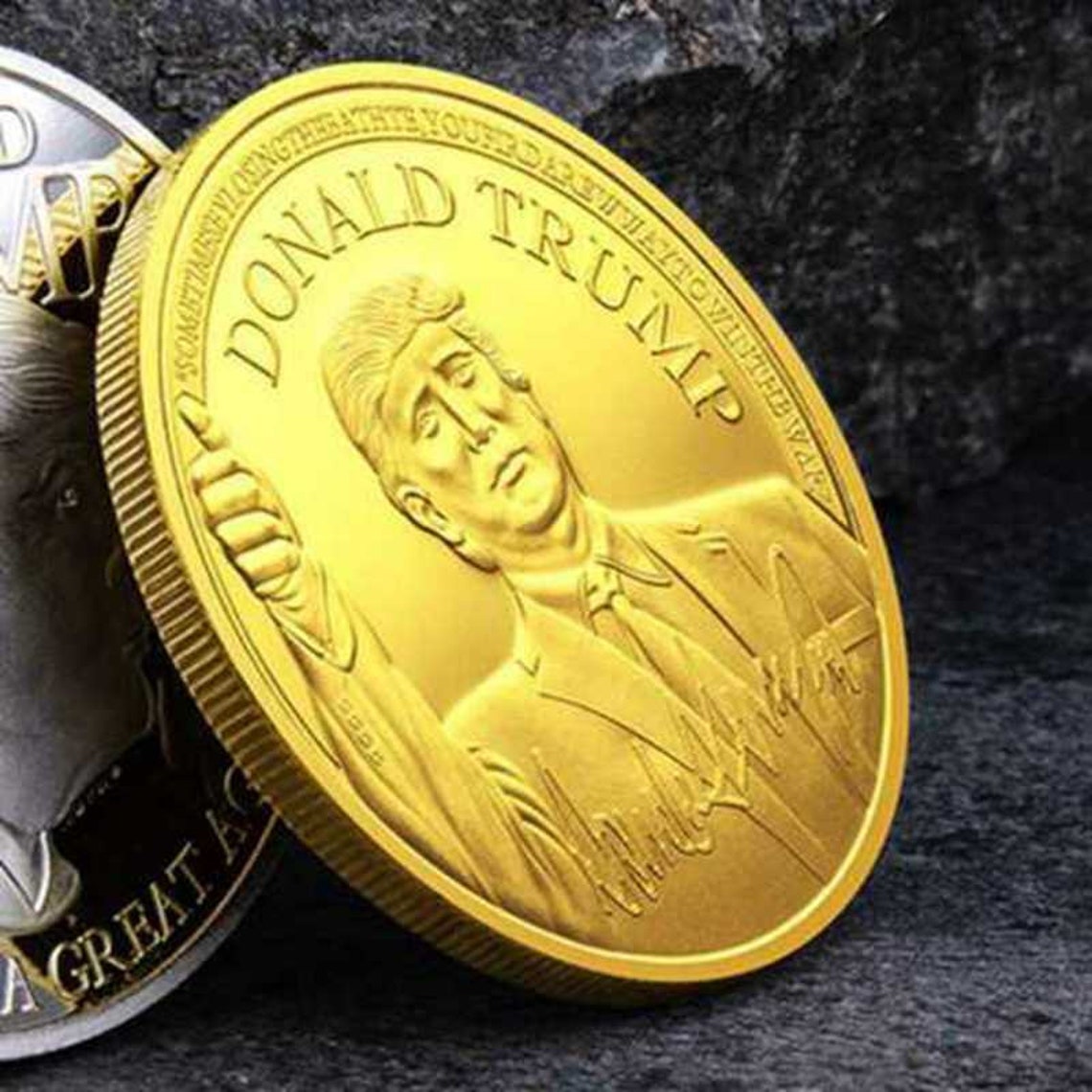 Donald Trump President OFFICIAL GOLD Dollar Commemorative Coin Etsy