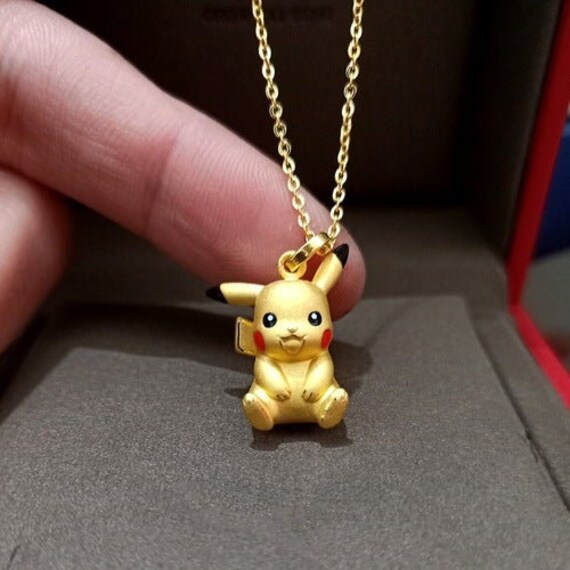 18K Gold New Pikachu Golden Necklace 