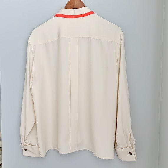 Vintage Jones New York cream pleated blouse - image 2