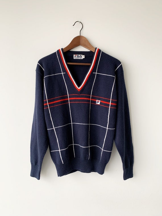 Vintage Fila Creativita e Sport v-neck sweater