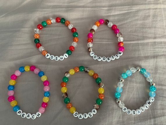 Pulseras inspiradas en videojuegos Yoshi Toadette Princess - Etsy