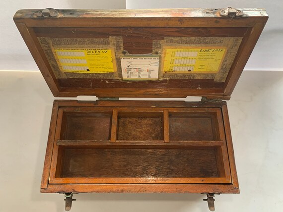 wooden tackle box
