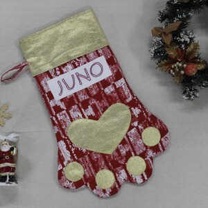 Set of Cat & Dog Stockings for Christmas, Dog Paw Stocking, Custom Pet Name Stocking, Christmas Gift for Dogs, Personalized pet stockings image 3