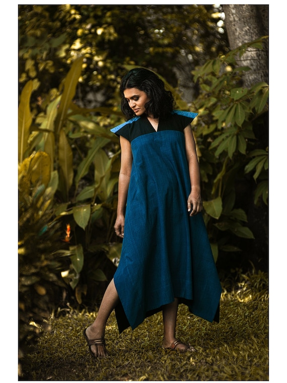 slim fit wing collar dress shirt ModCloth Square Neck Fit & Flare Nautical Dress with Pockets main image 0