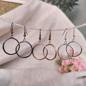 Glasmalerei-Ohrringe Transparent baumeln Ohrringe Klare Glas Ohrringe, Runde Statement Ohrringe, Hochzeitsschmuck, Zarte Ohrringe Geschenk