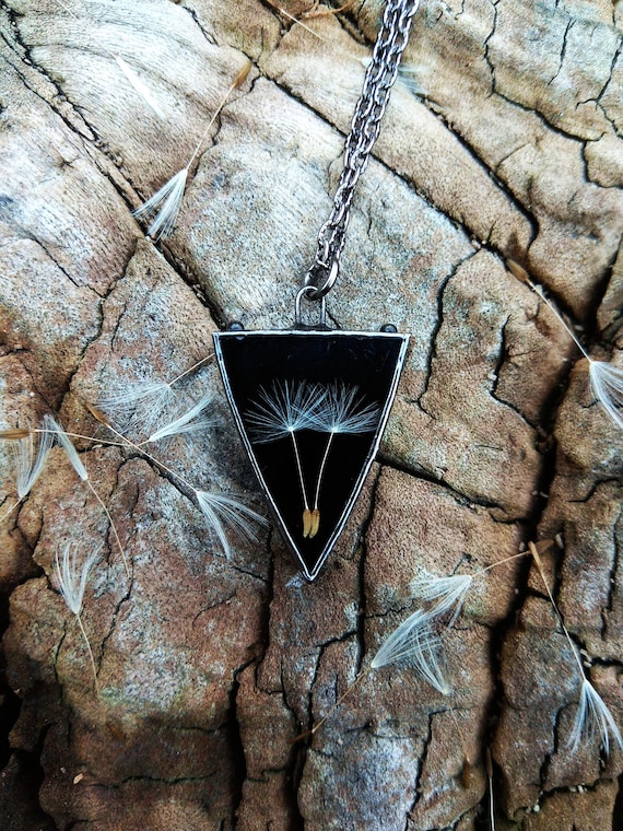 Etsy dandelion necklace shop