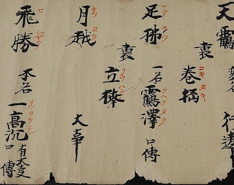 Digital Download - Edo Era 'Koyama Ichi-ryu Hiden-sho  Bojutsu Heiho-sho' makimono (陰流兵法目録) Bujinkan Ninjutsu Martial Arts Ninja Bujutsu