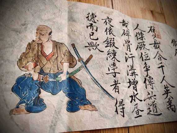 Taisha Ryu Makimono Reproduction Taisha-ryu Tetsuishi No Osamu タイ捨流 | Etsy