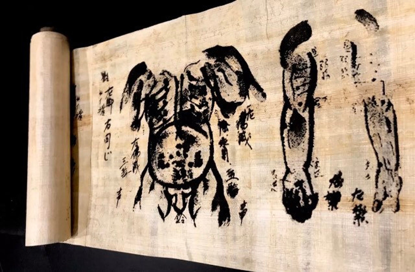 Makimono Reproduction - Koto Ryu Kinketsu Himaki Vital Point Makimono ...