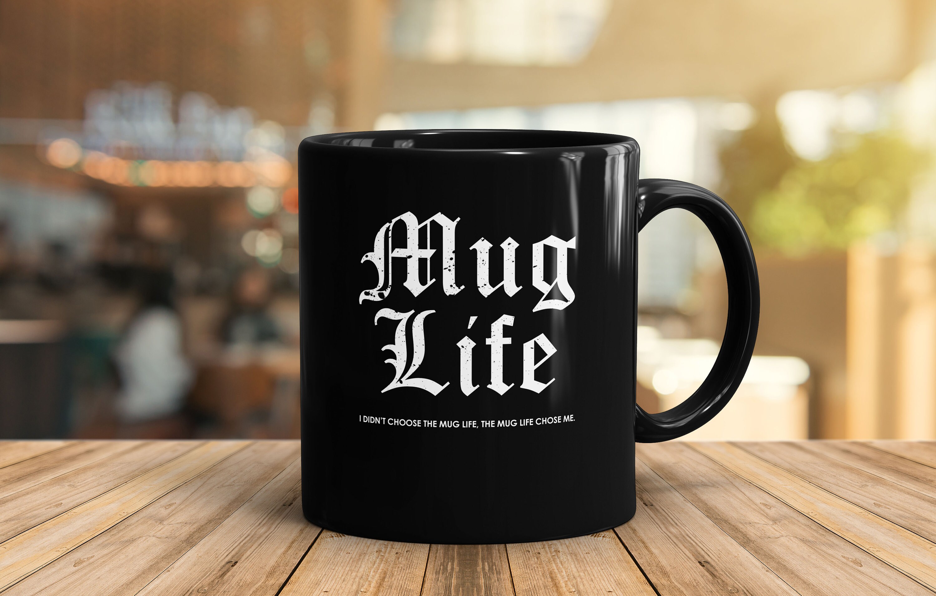 Mug Life Black Coffee Mug 11oz Etsy