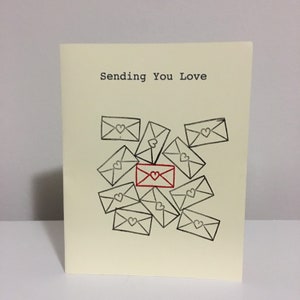 Senden Sie Liebeskarte - Ich vermisse Sie Karte, ich liebe dich Karte, Beileidskarte für Freund, Empathiekarte für ihn, Fernkarte für sie