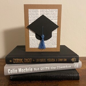 Graduation Cap Card- Con-graduatieskaart voor student, milieuvriendelijke kaart voor zoon, convocatiekaart voor dochter, geldkaart voor afstuderen