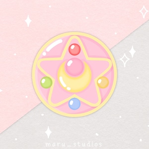 Sailor Moon Crystal Star Compact Sticker | Cute Sticker | Water Bottle & Laptop Sticker | Vinyl Sticker