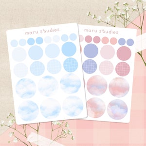 Sky Sticker Sheet | Stationary Stickers | Bullet Journal Stickers | Cute Aesthetic Stickers for Bujo Journals