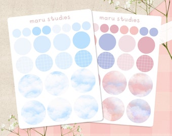 Sky Sticker Sheet | Stationary Stickers | Bullet Journal Stickers | Cute Aesthetic Stickers for Bujo Journals
