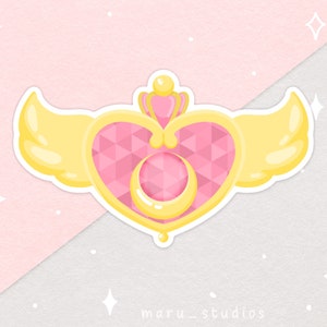 Crisis Moon Compact Sticker | Sailor Moon | Cute Vinyl Sticker for Water Bottle and Laptop