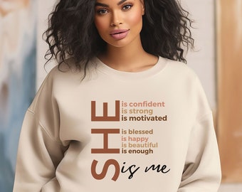 Black Women Sweatshirt, She Is Me Sweatshirt, Black Girl Sweatshirt, Inspirational Sweatshirt, Black History, Black Woman Hoodie, BLM Shirt