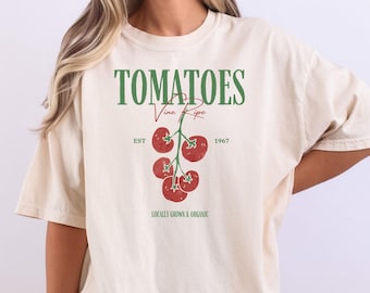 Comfort Colors Tomato Shirt, Tomato Girl Summer Tee, Vintage Farmers Market T-shirt, Garden Shirt, Cottagecore Fruit Tshirt, Gardening Gift