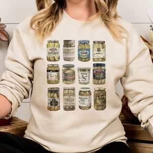 Pickles Sweatshirt, Vintage Canned Brand Hoodie, Pickles Cucumber Sweatshirt, Vintage Pickles Sweatshirt, Vegetable Sweatshirt