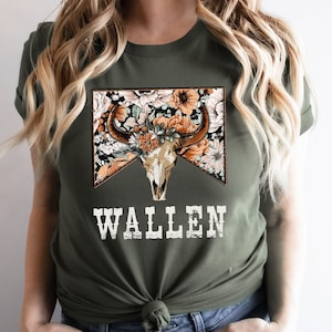 Wallen Shirt, Country Music Wallen T-Shirt, Country Bullhead Shirt, Western Graphic Cowboy Tee, Country Cowgirl Shirt, Wallen Western Shirt