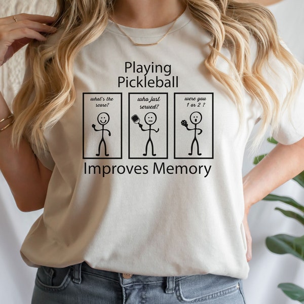 Playing Pickleball Improves Memory Shirt, Funny Pickleball Shirt, Pickleball Lover Shirt, Pickleball Player Gift Tee, Playing Pickleball Tee