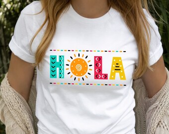 RETRO Hola Tee,Latina Shirt,Latina ,Retro Shirt,Latina Girl Shirt,Cool Latina,Cute Latina Shirt Groovy Hola,Retro Shirt,Latina Woman Shirt