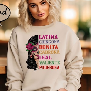 Latina Chingona Bonita Cabrona Sweatshirt, Mujer Latina Sweatshirt, Funny Latina Women Hoodie, Hispanic Heritage Month Sweatshirt