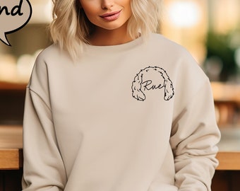 Custom Dog Sweatshirt, Personalized Dog Ears Sweatshirt with Name, Dog Mom Sweatshirt, Dog Dad Sweatshirt, Custom Gift Shirts for Dog Lovers