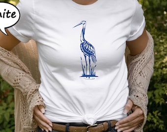 Blue Heron Shirt, Vintage Blue Heron T-Shirt, Gift Tee for Birdwatcher, Great Blue Heron Shirt, Bird Nerd Shirt, Bird Lover Shirt