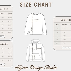 K&ouml;nnte beinhalten: Gr&ouml;&szlig;entabelle f&uuml;r Unisex-Sweatshirts und -Hoodies mit Ma&szlig;en in Zoll f&uuml;r verschiedene Gr&ouml;&szlig;en: S, M, L, XL, 2XL. Die Tabelle enth&auml;lt auch Gr&ouml;&szlig;en f&uuml;r Jugend-Sweatshirts mit Ma&szlig;en in Zoll.