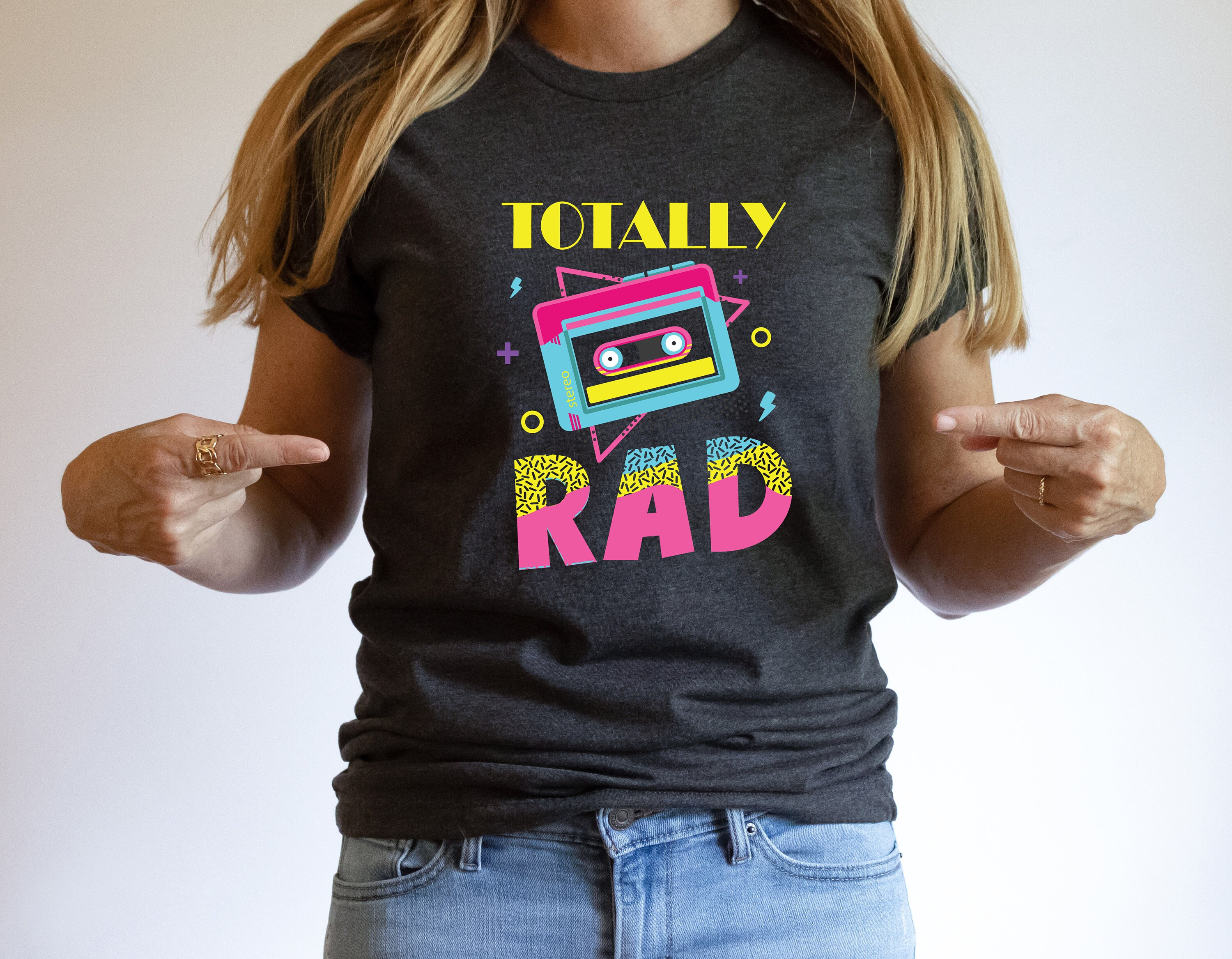 Retro Totally Rad 80's 90s Vintage Hippie Long Sleeve T-Shirt