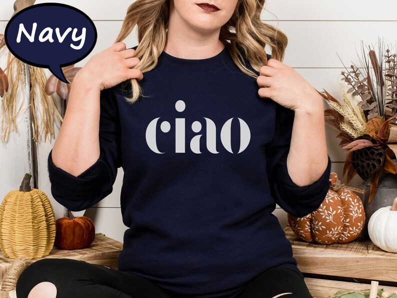 Ciao Sweatshirt, Ciao Bella Sweatshirt, Italy Travel Sweatshirt, Italian Hello Sweatshirt, Cute Couples Sweatshirts, Travel Sweatshirt image 2