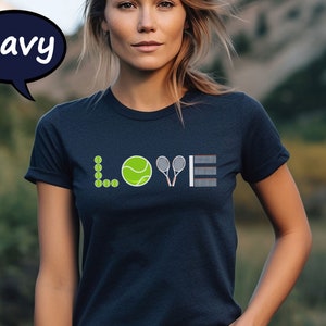Camiseta "Amo el Tenis", "Amante del Tenis", "Jugador de Tenis", "Día del Partido", "Mamá del Tenis", "Regalo para Amantes del Tenis", "Día del Partido de Tenis"