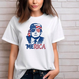 Trump Merica 2024 Shirt, America Shirt, 4th of July Shirt, Republican Shirt, Independence Day Tee, Patriotic Gifts, USA Shirt, Trump T-Shirt